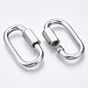 Tarnish Resistant 304 Stainless Steel Screw Carabiner Lock Charms STAS-N087-25A-01-3