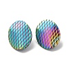 Ion Plating(IP) 304 Stainless Steel Stud Earrings Findings STAS-B041-01MC-2