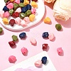 60Pcs 6 Colors Opaque Acrylic Beads MACR-YW0003-17-4