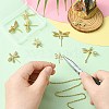 9Pcs 9 Styles Brass with Cubic Zirconia Pendants KK-CJ0003-33-5