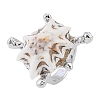 Shell Open Cuff Ring for Women RJEW-Z047-01P-01-2