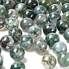 100Pcs 8mm Natural Moss Agate Round Beads DIY-LS0002-07-4