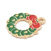 Christmas Alloy Enamel Pendants ENAM-K074-01G-07-2