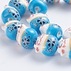 Handmade Printed Porcelain Beads PORC-G004-C01-3