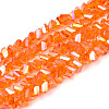Electroplate Transparent Glass Beads Strands GLAA-N021-4mm-09-1