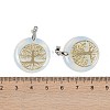 Opalite Flat Round Pendants G-Q188-01P-13-3