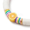 Handmade Polymer Clay Heishi Surfer Stretch Bracelet BJEW-JB08903-5
