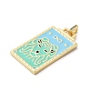 Brass Micro Pave Cubic Zirconia Pendant with Enamel KK-H458-02G-L02-2