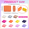 66Pcs 11 Colors 2-Hole Baking Paint Glass Seed Beads SEED-LP0001-03-2