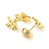 Hollow Out Giraffe 304 Stainless Steel Stud Earrings EJEW-G359-03G-2