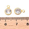 Brass+Cubic Zirconia Charms KK-T070-13C-A-3