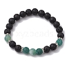 Natural Weathered Agate Stretch Bracelets BJEW-JB11101-3