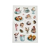 6Pcs Coffee Theme DIY Paper Scrapbook Stickers STIC-U004-05D-3