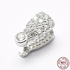 Rhodium Plated 925 Sterling Silver Micro Pave Cubic Zirconia Pendant Bails STER-E053-10P-1