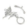 Brass Micro Pave Clear Cubic Zirconia Toggle Clasps KK-K391-23P-3