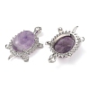 Natural Amethyst Pendants G-A095-04P-01-2