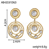304 Stainless Steel Stud Dangle Earrings STAS-OY010-62G-2