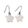 Natural Quartz Crystal Star Dangle Earrings EJEW-I315-03P-09-1