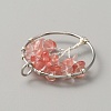 Cherry Quartz Glass Pendants G-WH0026-19P-02-2