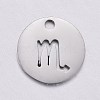 Non-Tarnish 304 Stainless Steel Charms STAS-F246-01I-1