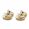Brass Micro Pave Cubic Zirconia Charms KK-Q277-073-NF-2