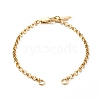 Handmade 304 Stainless Steel Rolo Chain Bracelets Making Accessories AJEW-JB01026-03-1