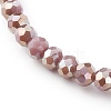 Electroplate Faceted Round Glass Beaded Bracelets BJEW-JB06124-04-3