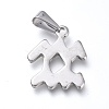 Non-Tarnish 304 Stainless Steel Pendants STAS-L210-06L-P-01-2