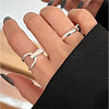 925 Sterling Silver Adjustable Cuff Rings for Women FS-WGF7E3B-01-2