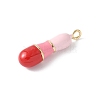 Brass Enamel Pendants KK-E093-03G-I-02-2