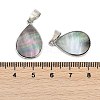 Natural Paua Shell Pendants SSHEL-M024-02C-3