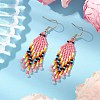 Bohemian Glass Seed Beads Dangle Earrings EJEW-MZ00338-04-1