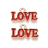 Valentine's Day Theme Alloy Enamel Pendants ENAM-T020-50D-05-1