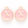 Golden Plated Alloy Enamel Charms X-ENAM-S118-07X-1