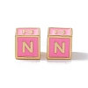 Rack Plating Brass Enamel Beads KK-B060-04G-05N-2