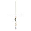 Brass & Crystal Suncatchers HJEW-G018-04B-G-2