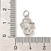 Rack Plating Brass Micro Pave Cubic Zirconia Pendants KK-H508-28P-09-3