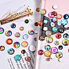 280Pcs 4 Styles Flat Back Glass Cabochons sgGGLA-SZ0001-32-6