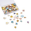 Fashewelry 128Pcs 8 Style Alloy Enamel Pendants ENAM-FW0001-05-11