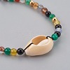 Natural Agate Braided Bead Bracelets BJEW-JB04078-02-3