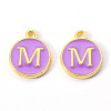 Golden Plated Alloy Enamel Charms ENAM-S118-10M-1