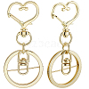 18Pcs Alloy Swivel Keychain Clasps KEYC-SP0001-48B-G-6