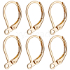 100Pcs 316L Surgical Stainless Steel Leverback Earring Findings STAS-BBC0010-61G-1