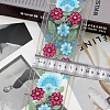 10 Yards Polyester Embroidery Flower Ribbon PW-WG85181-03-1