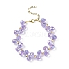 Bling Glass Teardrop Beaded Bracelet for Women BJEW-JB08991-4