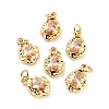 Brass Micro Pave Cubic Zirconia Pendant LS-ZIRC-P089-19G-A-1