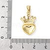 Brass Cubic Zirconia Pendants ZIRC-H122-01G-07-3