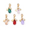 Faceted Teardrop Glass Pendants HJEW-JM00487-1