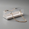 Portable Transparent Plastic Swiss Cake Roll Sandwich Holder Box CON-WH0095-13A-1