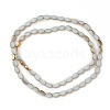 Electroplate Glass Beads Strands EGLA-L044-F-4